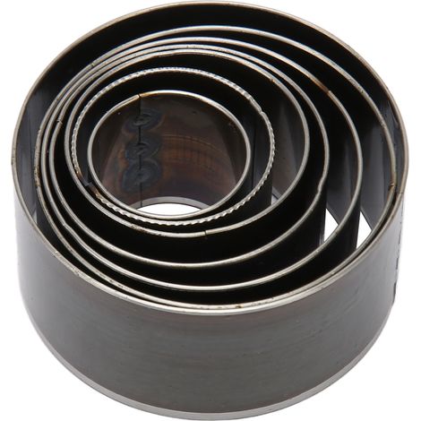 7-teiliges Rundes Ausstechformen-set Aus Leder, 2 Bis 5 Cm, Kohlenstoffstahl, Für Geldbörsen, Gürtel, Karton, Bastelprojekte