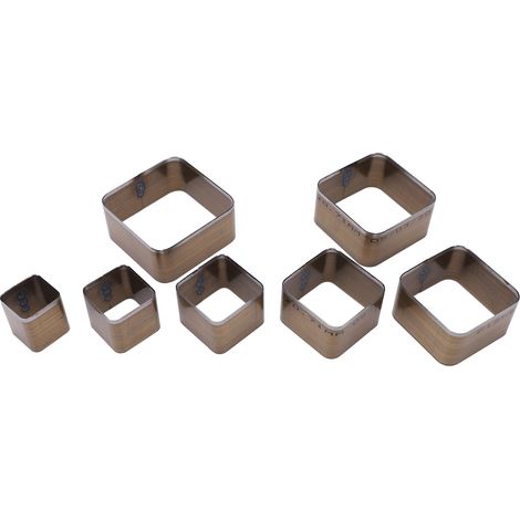 7-teiliges Hss-lederschneidset, Abgerundete Tetraederformen 20-50 Mm, 7 Verschiedene Größen