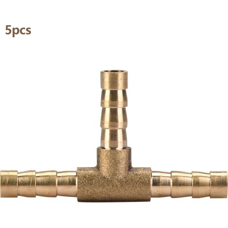 Stück 3-wege-t-stücke Aus Messing Für Luft-, Wasser-, Öl- Und Kraftstoffschläuche (6 Mm)