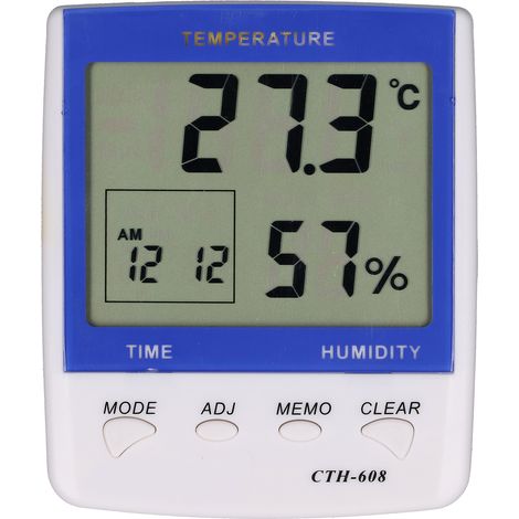 Ua608 Digitales Thermometer-hygrometer Mit Großem Display Und Alarmfunktion, Hohe Genauigkeit Für Den Heimgebrauch