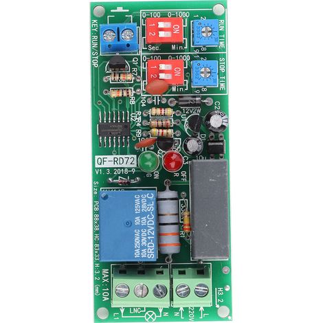 Stück Einstellbares Relais-zeitschaltmodul Ac 100-250v Mit Stufenloser Ein-/ausschaltverzögerungsfunktion