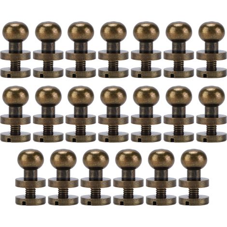 20 Stück Rutschfeste Messingnieten Aus Bronze Für Koffer, Handtaschen, Schuhe Und Kleidung – 7 X 6 Mm
