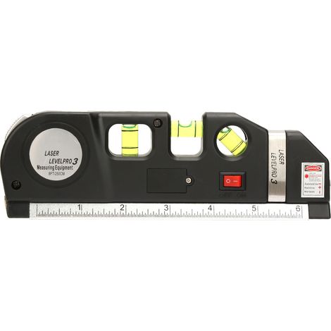 2-in-1-laser-nivelliergerät Mit Integriertem Messwerkzeug 0–15 Cm / 0–6 Zoll