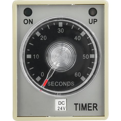 Elektronisches 8-poliges Zeitverzögerungsrelais, 60-sekunden-verzögerungstimer, 35-mm-din-schienenmontage, 24-v-gleichstromversorgung