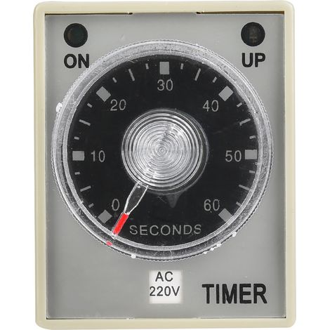 Elektronisches 8-poliges Zeitrelais, 60 Sekunden Verzögerung, 35-mm-din-schienenmontage, 220 V Wechselstrom