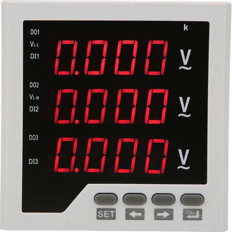 Dtm-av96 Programmierbares Led-digitalvoltmeter Für Drehstrom 450 V, Digitale Anzeige