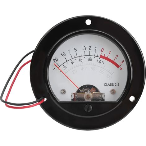 Retro-vu-meter Mit Zeiger Und Hintergrundbeleuchtetem Drehknopf Zur Messung Des Audiopegels