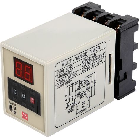 Ah3-dm Dual-mode-zeitrelais 0,01s-99h Led-anzeige (ac 110v)