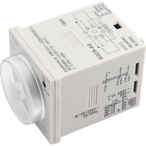 H3cra8 Relais-zeitschaltuhr, 1,2 S Bis 300 H, Druckknopfeinstellung, 8 Pins, 220 V Ac