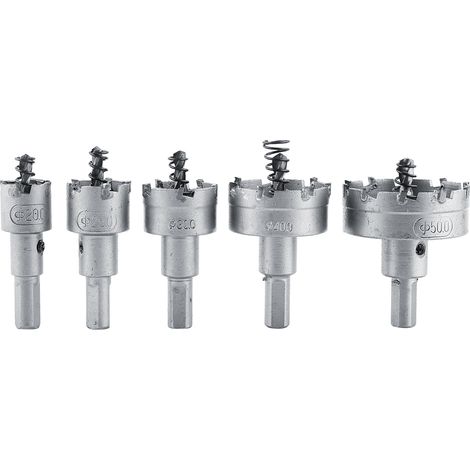 5-teiliges Hss-lochsägenset, 20–50 Mm, Mit Hartmetallspitze, Für Professionelle Metallschneid- Und Bohrarbeiten
