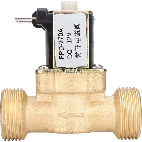 Messing-magnetventil Dc12v, Normalerweise Offen, G3/4" Für Wasser