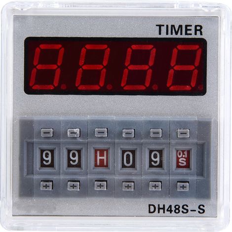 Einstellbares Verzögerungsrelais 0,1s-99h 8 Pins Dh48s (24v Ac/dc)