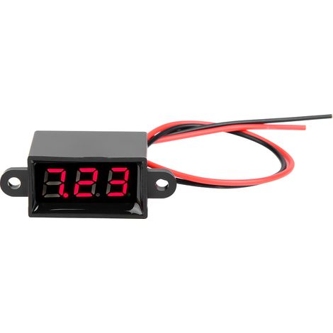 Wasserdichtes Digitales Dc-voltmeter 3-30v Mit Led-anzeige, 0,28 Zoll, Zwei Drähte (rot)