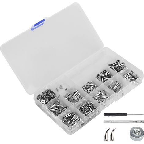 100-teiliges Punk-nieten-set Aus Aluminiumlegierung Mit 3 Werkzeugen Für Heimwerkerarbeiten Und Lederverarbeitung