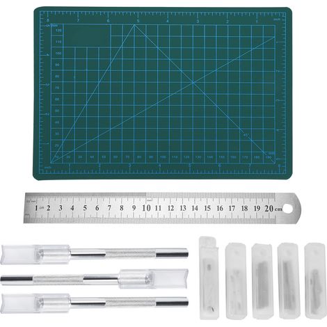 Bastelmesser-set Mit Schneidematte Und Austauschbaren Klingen