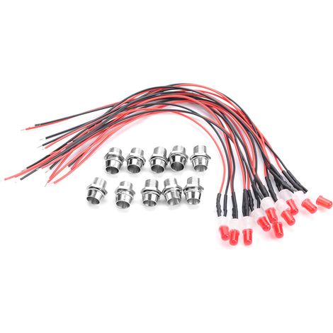 10 Stück Led 12v 8mm Vorverdrahtet, Ultrahelles Dauerlicht, Klare Wasserlampen (02)