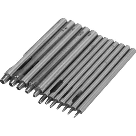 12-teiliges Lederlocher-set (0,5–5 Mm), Hohllocher-set Für Uhrenarmbänder, Gürtel Und Lederaccessoires