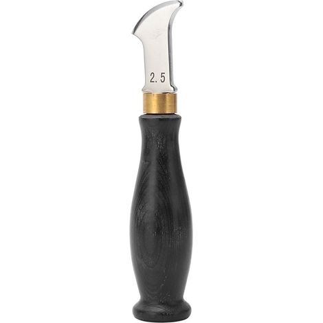 Lederablage Aus Edelstahl 304 Mit Sandelholzgriff, Ergonomischem Design Und Hochglanzpolierter Oberfläche Für Präzises Schneiden Bis 2,5 Mm.