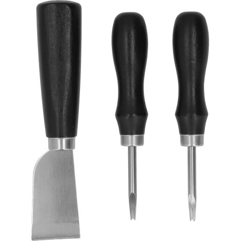 Diy-lederbearbeitungsmesser-set Mit Gebogenem Sandelholzgriff Und Geschärften Klingen