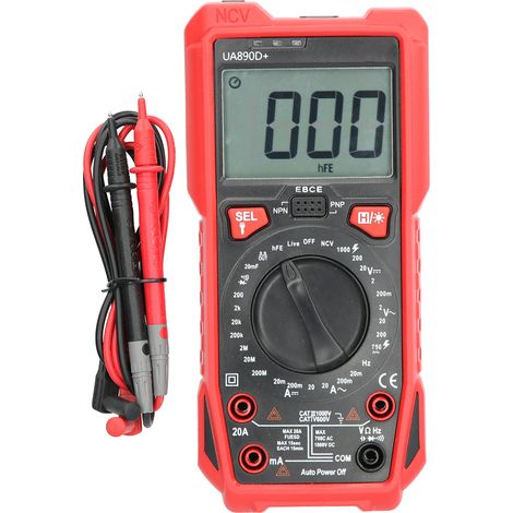 Ua890d+ Tragbares Digitalmultimeter Für Spannung, Strom, Kapazität Und Widerstand