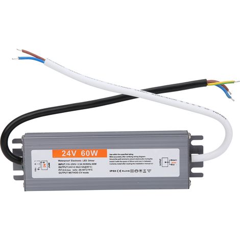 Ultradünnes, Wasserdichtes 60-w-led-netzteil, Wechselstromtransformator 110–250 V, 50/60 Hz, Gleichstromausgang 24 V, Für Led-beleuchtung