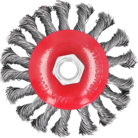 Geknotete Drahtbürste Zur Metallreinigung Für Winkelschleifer, Rostentfernung, Lackierung, M10x1,5, 4 Zoll
