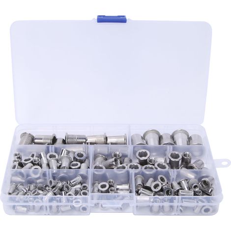 165-teiliges Nietbolzen-set Aus Edelstahl 304, Größen M3-m10, Zum Befestigen