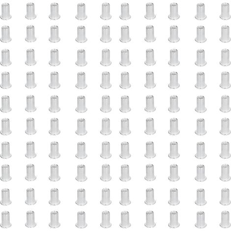100 Stück Flanschnietmuttern, Rostfreies Aluminium, Zubehör