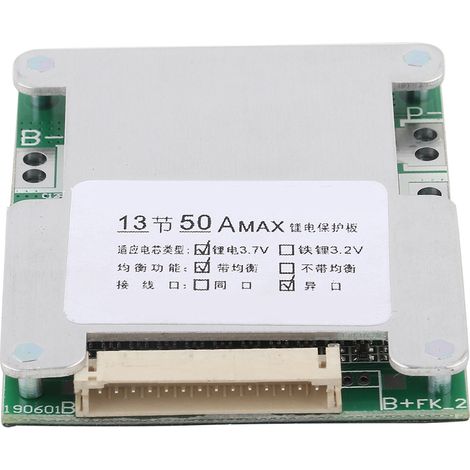 13s 50a Bms-schutzplatine Für Li-ionen-akkus Mit Balancierfunktion