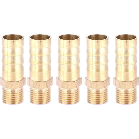 5-teiliges Messing-olivenverschraubungsset G1/8 Außengewinde Für 10-mm-schlauch – Gas- Und Flüssigkeitsanschluss