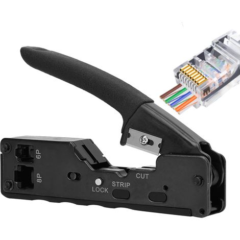 Universelles Crimpwerkzeug Für Rj45/rj11-netzwerkkabel, 8p8c Und 6p6c, Multifunktional