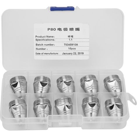10 Stück P-80 Plasmaschneiddüsen (1,1 Mm) - Schneidverbrauchsmaterialien