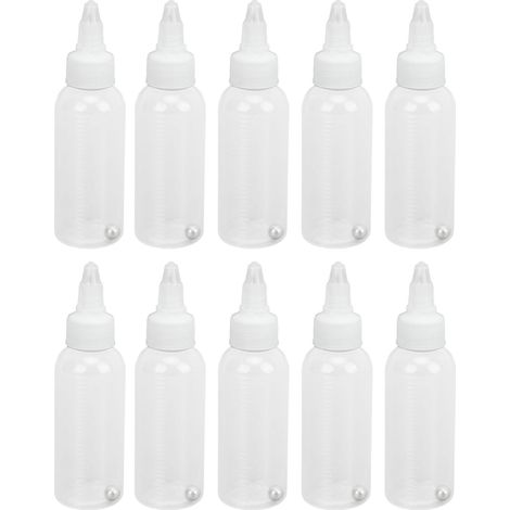 10 Robuste 60-ml-pigmentdosierflaschen Aus Kunststoff Mit Rollkugel, Ideal Für Haaröle, Lösungsmittel Und Tinten.