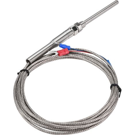 Pt100-platin-temperatursensor, 50 Mm, Mit M8-sonde Und 3 M Kabel Für Den Messbereich 0-400 °c