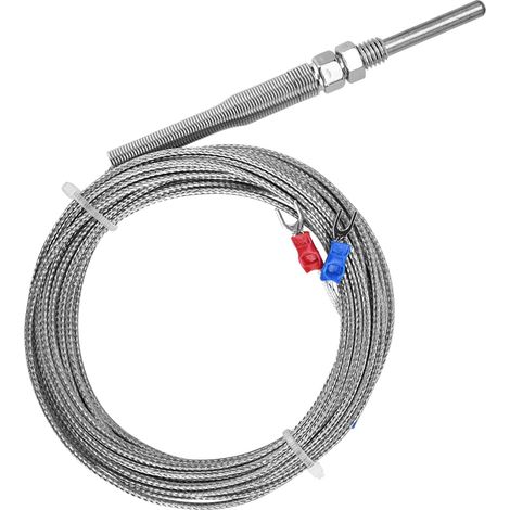 Temperatursensor, 30-mm-k-sonde Mit M8-thermoelementdraht, Messbereich 0-400℃ (5 M)