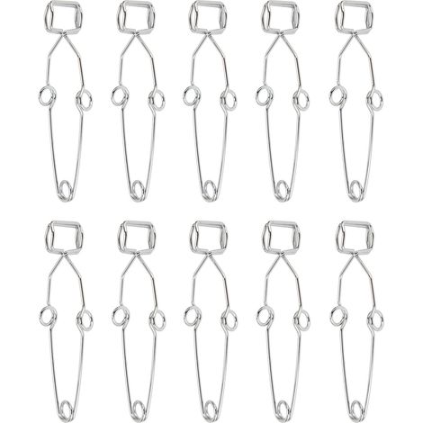 10 Hochtemperaturbeständige Edelstahl-rohrschellen Mit Ergonomischen Griffen Für Den Laboreinsatz