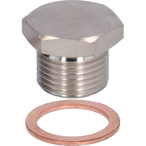 Sauerstoffsensor O2 Sechskantkappe, Vernickelter Stahl, Autoteil M18x1,5