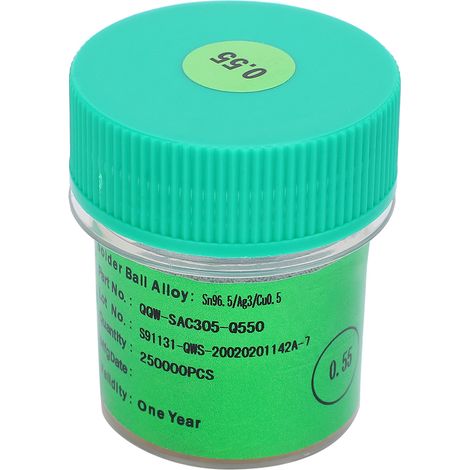Bleifreie Bga-lötkugeln (0,55 Mm) Für Leiterplattenreparatur Und Reballing, Lötzubehör