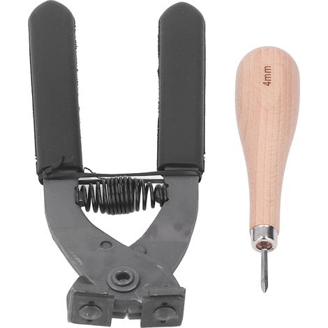 Geräuschlose 4-mm-lederzange, Rutschfester, Rautenförmiger Locher Zum Nähen Und Perforieren Von Leder