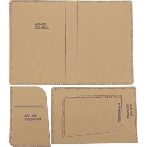 3-teilige Acryl-passvorlage Zum Selbermachen, Gemusterte Ledertasche, Werkzeugset Zur Herstellung Von Geldbörsen
