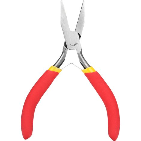 Mini-spitzzange (5 Zoll) Ohne Zähne, Chrom-vanadium-stahl Mit Kunststoffgriff Tu-505