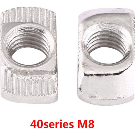 T-nut-hammerkopfmutter, Vernickelt, Kohlenstoffstahl Für Aluminiumprofile (eu40 M819.510)