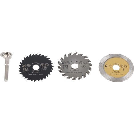 3-teiliges Miniatur-kreissägeblatt (54,8 Mm, Hss) Für Holz – Rotationswerkzeug Mit Spannfutter