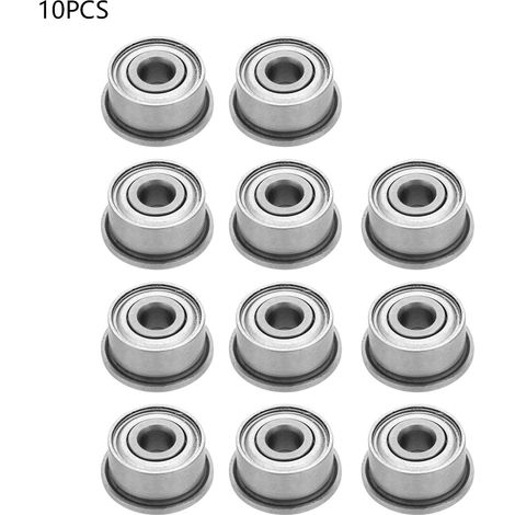 10 Doppelt Abgedichtete Kugellager Mit Flansch, Hochgeschwindigkeit, Stahl, Abmessungen 3x9x5mm (f603-zz) - 10er-packung