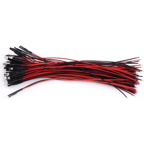 50 Vorverdrahtete Leds, Dc 9–12 V, 3/5/10 Mm, Weiß, Rot, Blau, Grün, Hohe Helligkeit