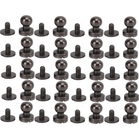 20 Rostfreie Messingnieten Mit Rundkopf Für Die Reparatur Von Handtaschen, Schuhen Und Taschen (10 X 8 Mm)