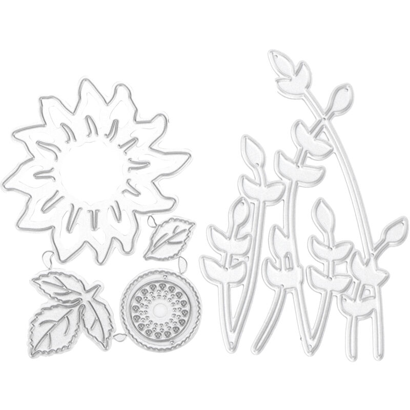 Sonnenblumen-metallschneideplatte Für Scrapbooking Und Diy-karten