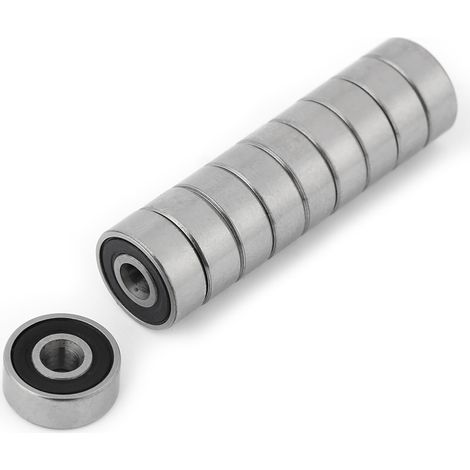 10 Miniaturkugellager 3x10x4mm Mit Doppelten Gummidichtungen, 10er-packung