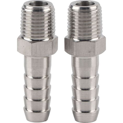 Stück 1/4 Zoll Bspt Außengewinde Schnellkupplung Edelstahl, Schlauchverbinder Mit Widerhaken (bspt1/4-10mm)