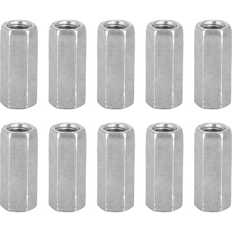 10 Stück M8 Sechskant-verlängerungsmuttern, Gewindestangen Für Befestigungen (m8 X 30 Mm)